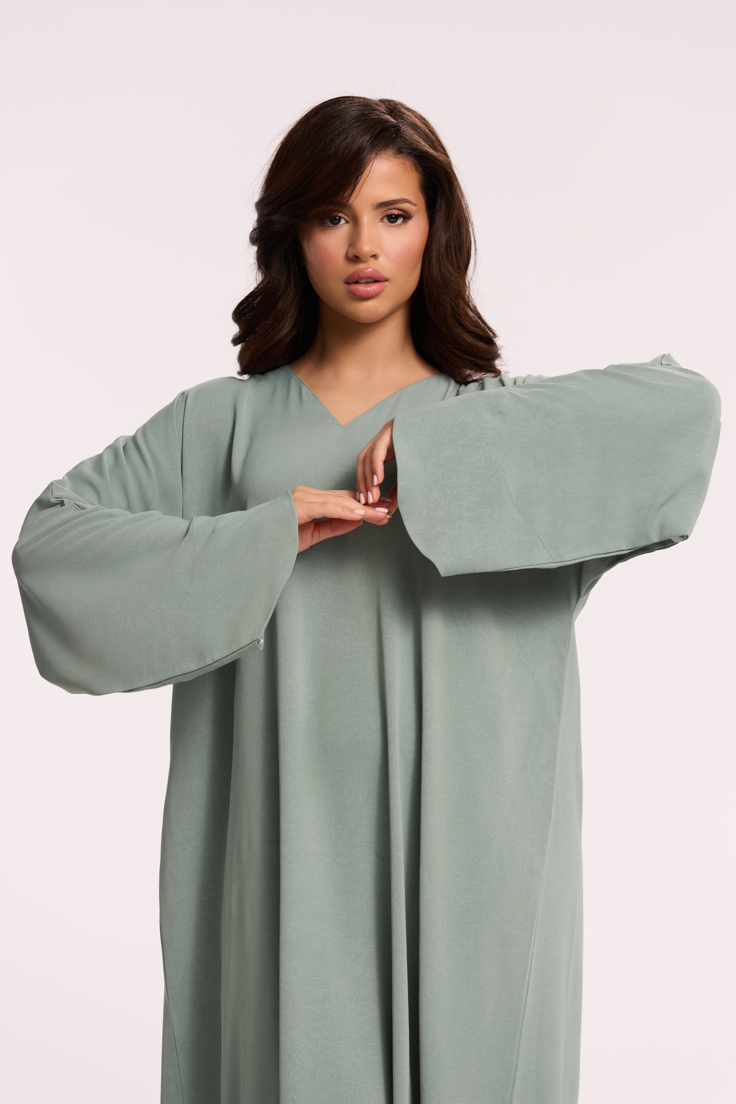 LD SUMMER DRESS MINTGREEN PRINTED